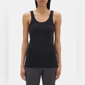 Theory Scoop-Neck Tank in Stretch Cotton